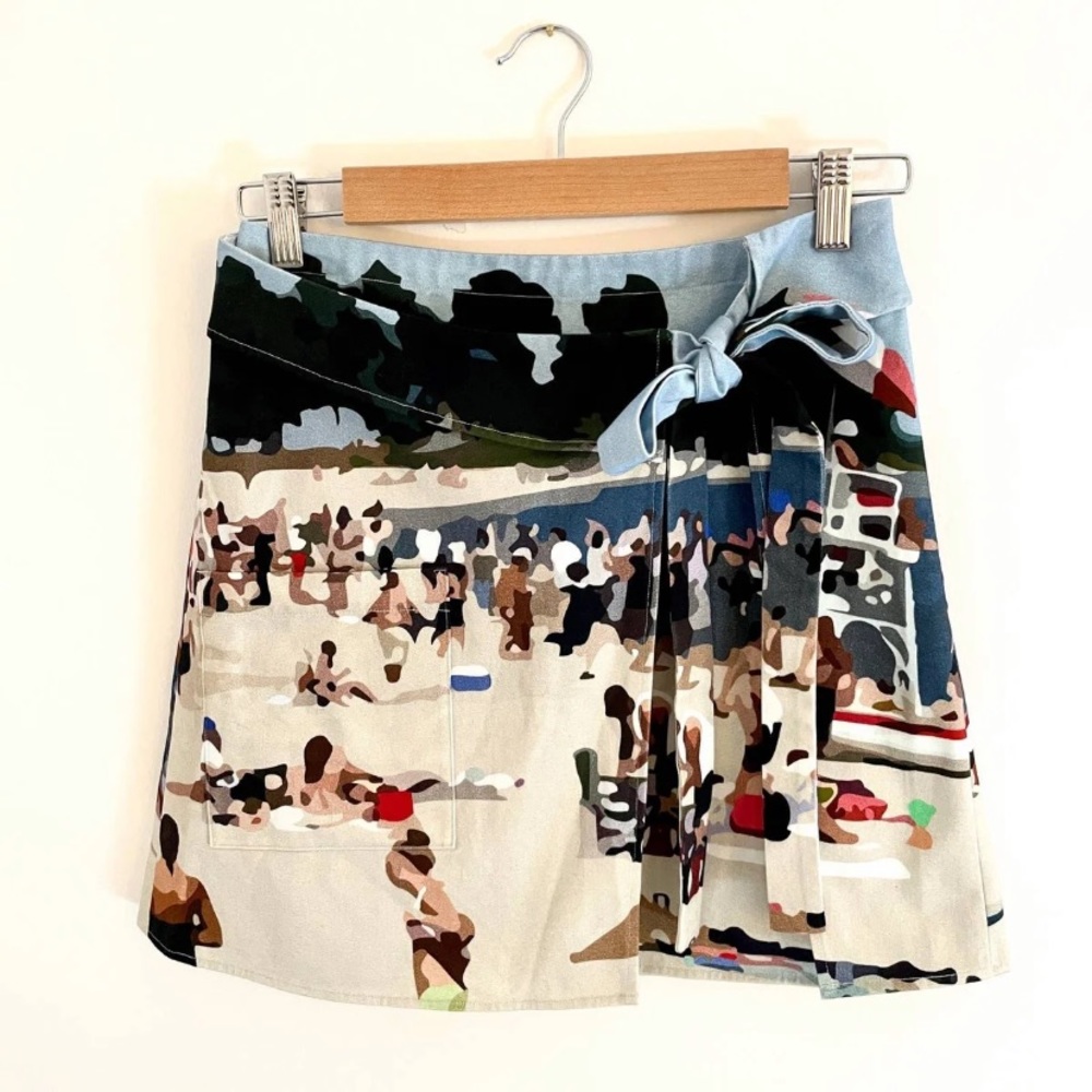 THE KIT Wrap Kilt Skirt Beach Postcard Size Small NWT